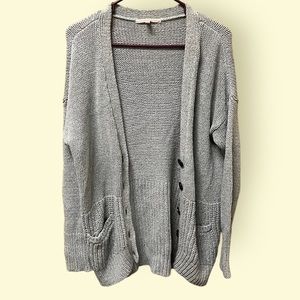 Victoria's Secret, Button Cardigan, Gray, Medium, Women's
